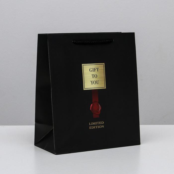 

Пакет ламинированный вертикальный Gift to you, ML 23 × 27 × 11,5 см, Коллекция упаковки "С уважением"
