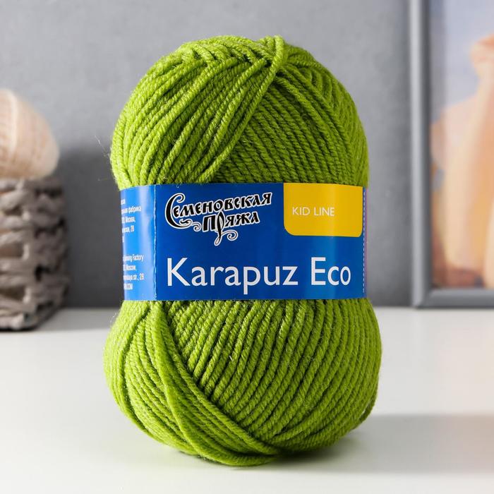 Пряжа Karapuz Eco (КарапузЭко) 90% акрил, 10% капрон 125м/50гр аспарагус (323)