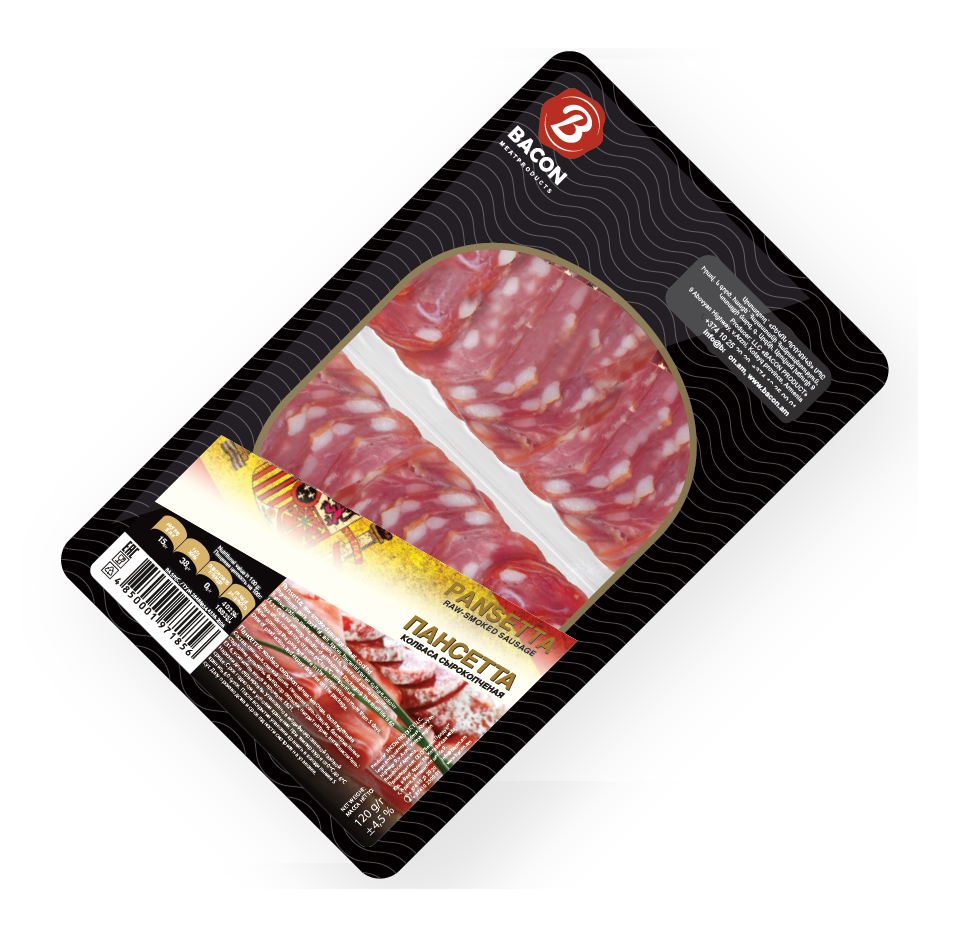 

Колбасная нарезка Bacon Панчетта 120 г
