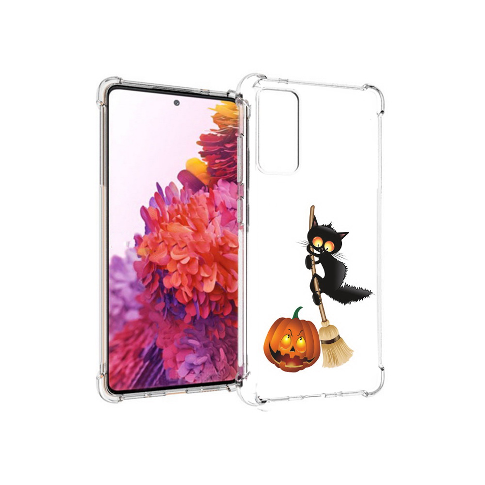 

Чехол MyPads Tocco для Samsung Galaxy S20 FE хэлуинский котик (PT153647.496.667), Прозрачный, Tocco
