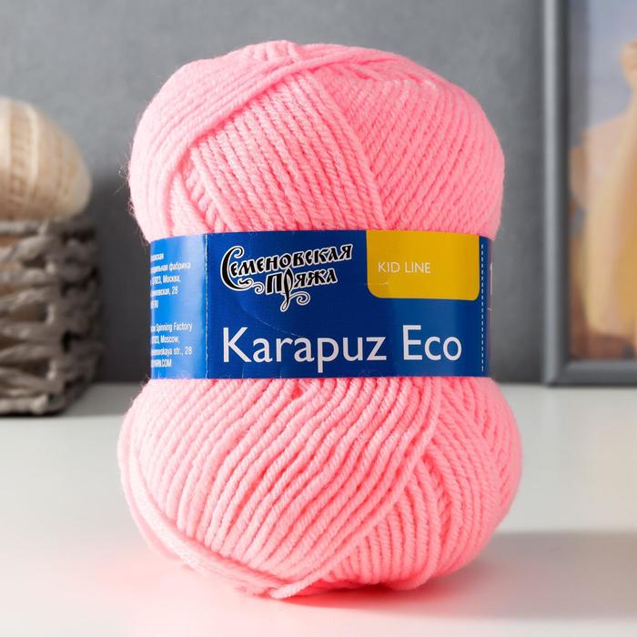 

Пряжа Karapuz Eco (КарапузЭко) 90% акрил, 10% капрон 125м/50гр розовый (20), Пряжа для вязания "Карапуз ЭКО"