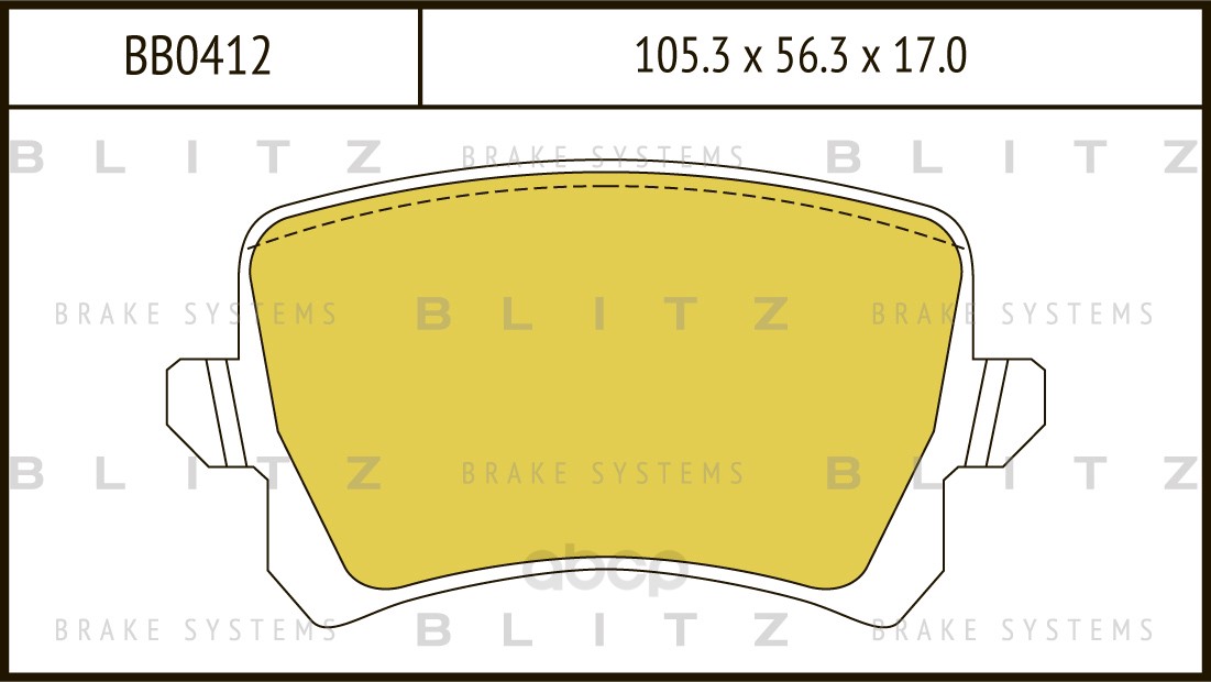 

Тормозные колодки BLITZ задние дисковые BB0412