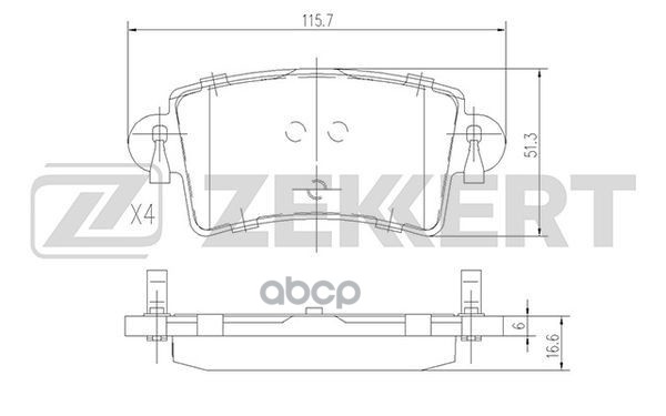 

Колодки Тормозные Nissan Interstar (X70) 02-; Opel Movano 98- Задние Дисковые (Gdb147) Zek