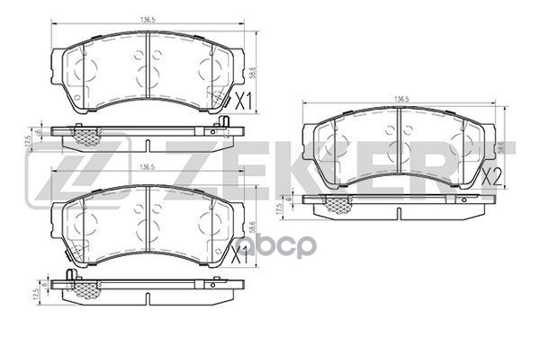 

Колодки Тормозные Mazda 6 (Gh) 08-12 Передние Zekkert Zekkert арт. BS2849