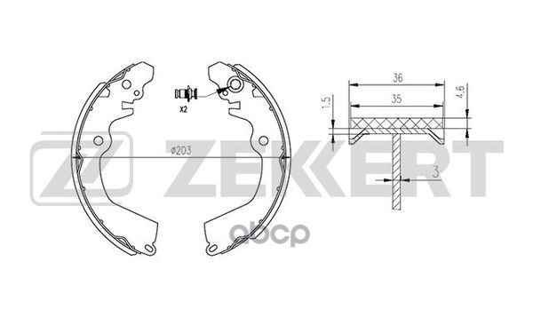 

Колодки Тормозные Zekkert Bk4466 Бараб. Задн. Mitsubishi Carisma 95-, Colt Iv,V 92-, Lance