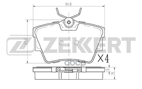 

Колодки Тормозные Zekkert Bs1162 Диск. Задн. Nissan Primastar (X83) 02-, Opel Vivaro A,B 0