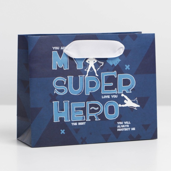 

Пакет ламинированный горизонтальный «Super Hero», S 12 × 15 × 5,5 см, Коллекция упаковки "Мужская"