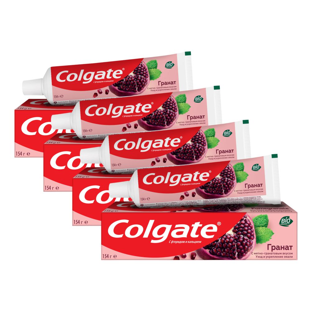 Комплект Зубная паста Colgate Гранат 100 мл х 4 шт. зубная паста colgate укрепляющая с мятно гранатовым вкусом 100 мл 2 шт в наборе