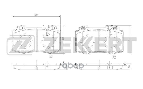 

Колодки Тормозные Zekkert Bs1121 Диск. Передн. Mb Cl (215) 99-, C-Class (Cl203) 02-, Ml (W