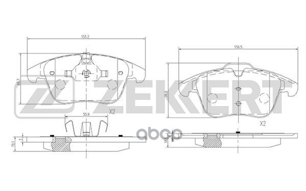 

Колодки Тормозные Citroen C5 I, Ii 01-; Ford Mondeo Iv 07- Передние Дисковые (Gdb1705) Zek