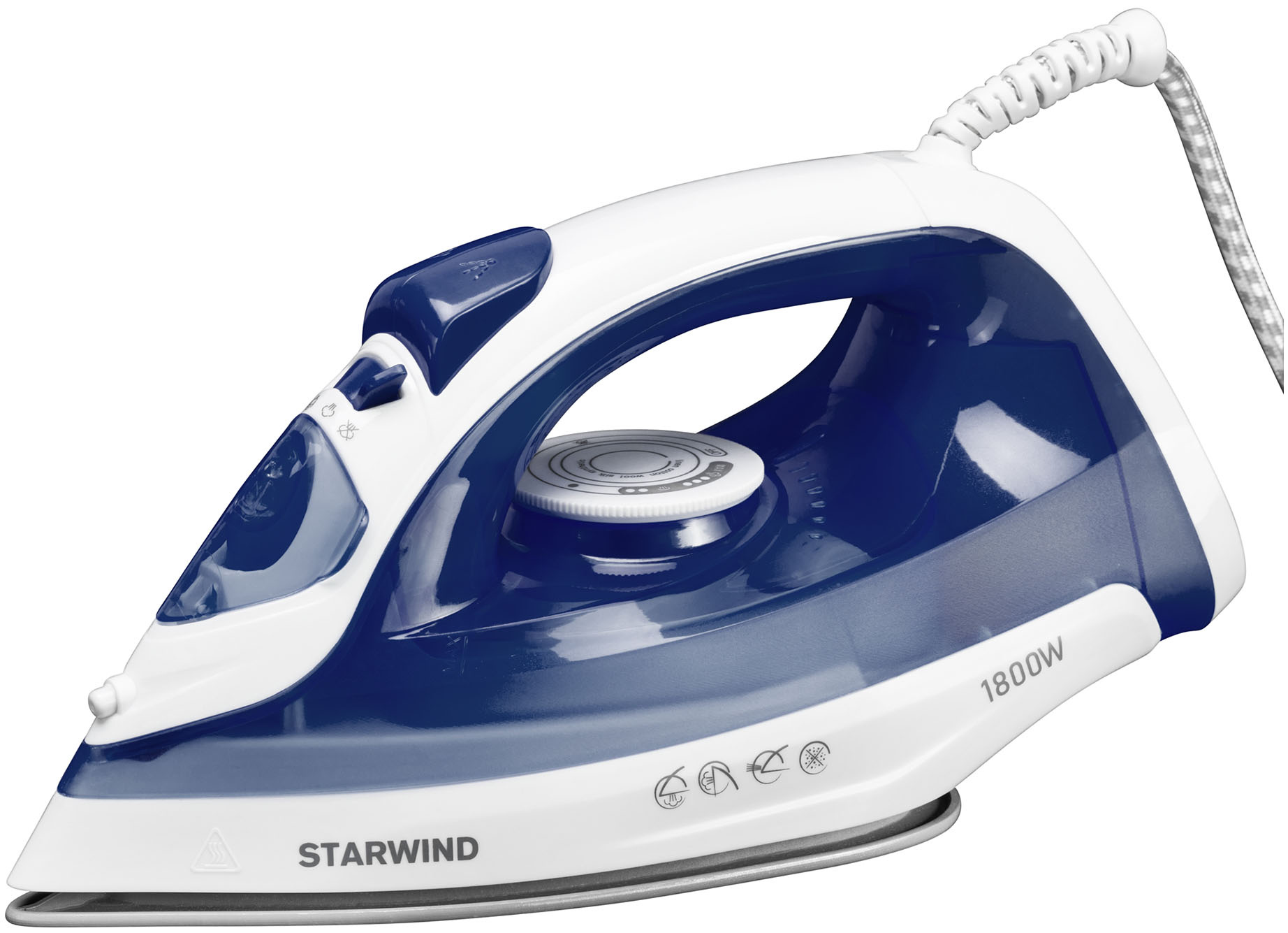 Утюг StarWind SIR2044 White/Dark Blue утюг starwind sir2652 2600вт бирюзовый