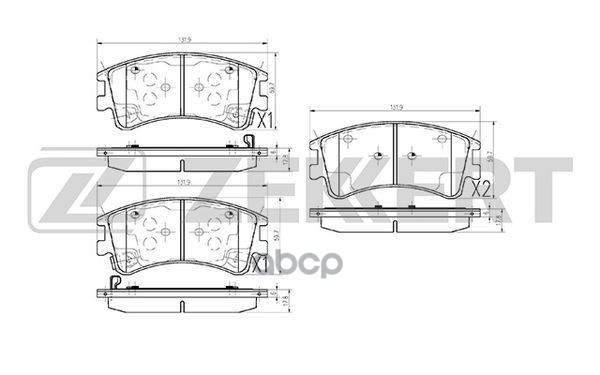 

Колодки Тормозные Mazda 6 (Gg) 02-08 Передние Zekkert Zekkert арт. BS2064