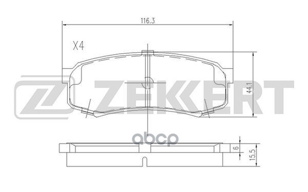 

Колодки Тормозные Mitsubishi Pajero Iv 06-; Toyota Lc 70, 80, 100 90-, Lc Prado 90, 120, 1