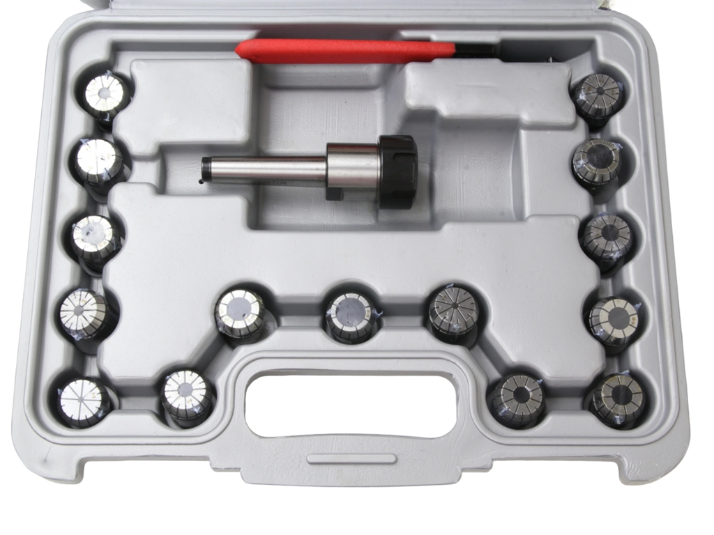 Цанговый патрон МК2/М10/ER25 с набором цанг из 15 шт FABTEC артикул КА-00065676