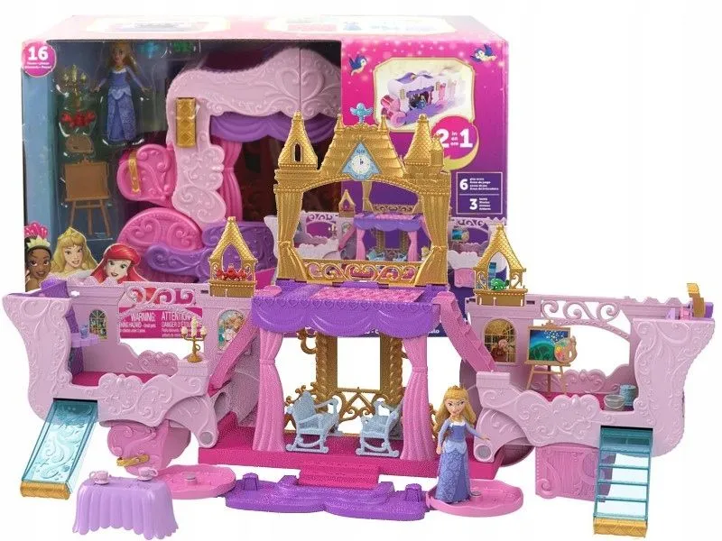 

Набор Mattel Disney Princess - Карета-замок 2-в-1, игровой набор HWX17, HWX17