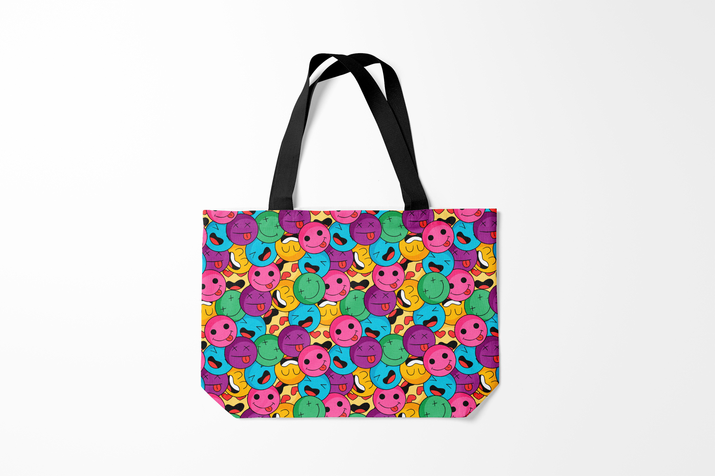 

Сумка шoппер унисекс Burnettie Позитив смайлы и эмодзи Pattern, разноцветный, Позитив смайлы и эмодзи Pattern