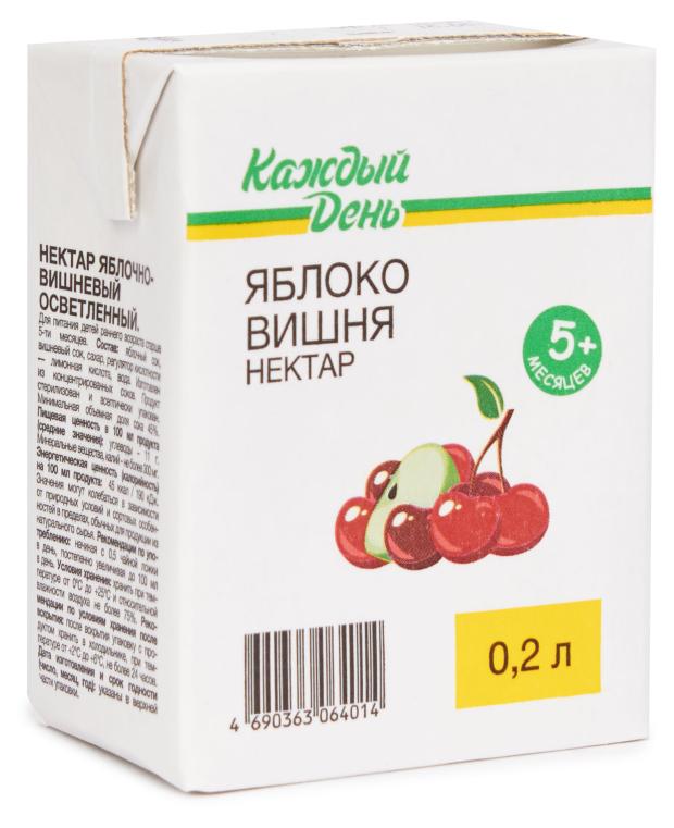 Нектар «Каждый день» Яблоко и вишня с 5 месяцев, 200 мл