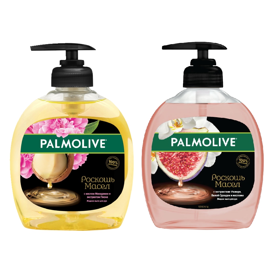 Жидкое мыло Palmolive Инжир и Белая орхидея + Макадамия и экстракт Пиона, 2 шт по 300 мл