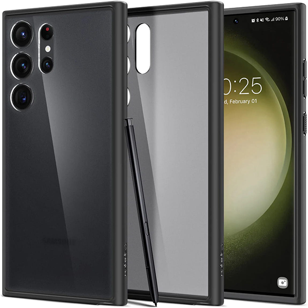 

Чехол Spigen Ultra Hybrid для Samsung Galaxy S23 Ultra (ACS05619) черный, Ultra Hybrid