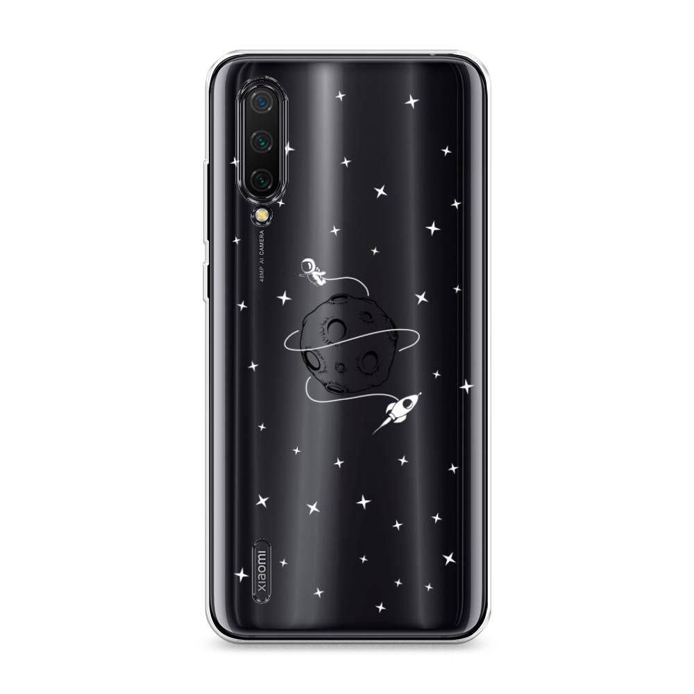 

Чехол на Xiaomi Mi A3 Lite "Полет вокруг луны", Белый;серый;черный, 36250-2