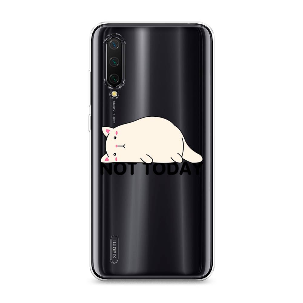 

Чехол на Xiaomi Mi A3 Lite "Cat not today", Белый;розовый;черный, 36250-1