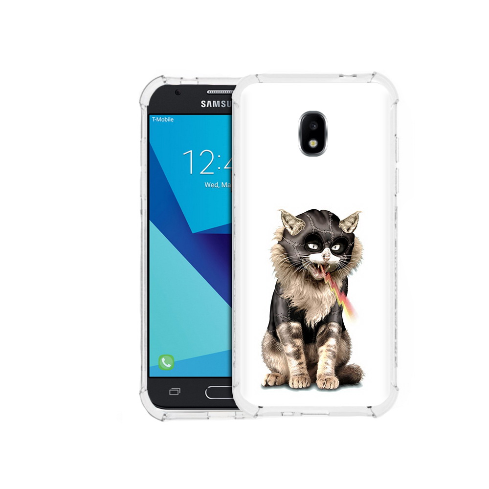 

Чехол MyPads Tocco для Samsung Galaxy J7 Pro дьяволский кот (PT128255.589.341), Прозрачный, Tocco