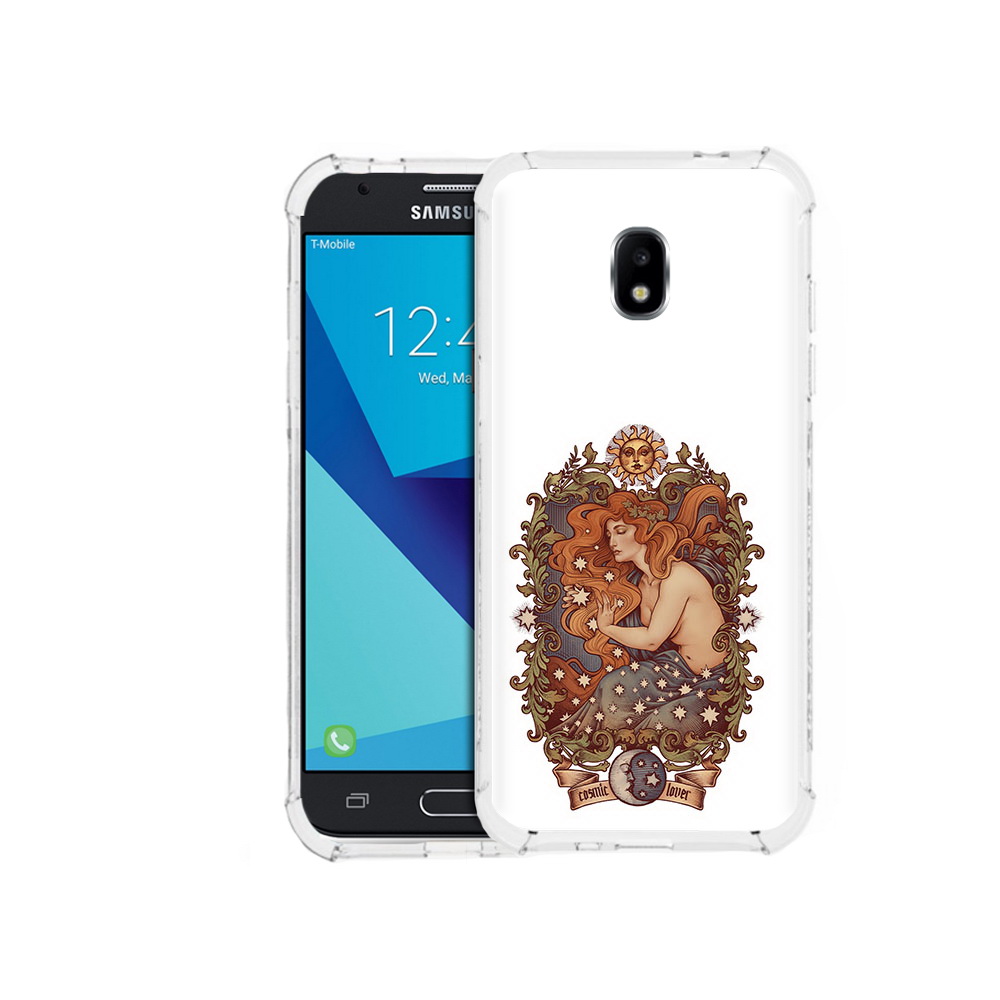 

Чехол MyPads Tocco для Samsung Galaxy J7 Pro звездная девушка абстракция, Прозрачный, Tocco