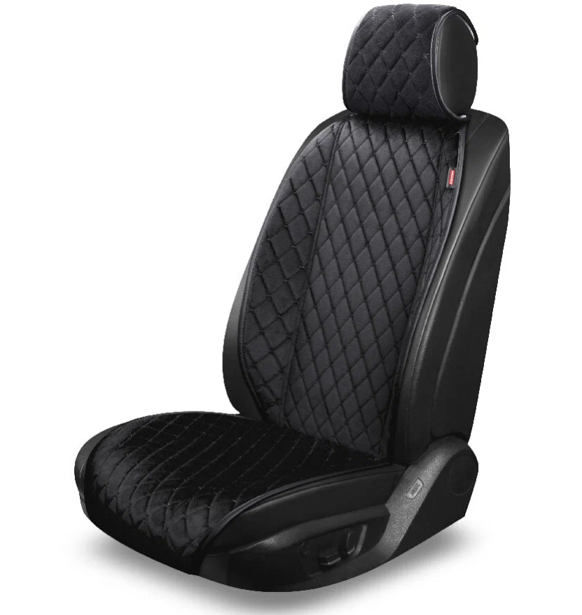 

Накидка на сиденье алькантара стеганая черная (2 предм.) (1шт.) Alcantara Luxe PREMIER, Черный