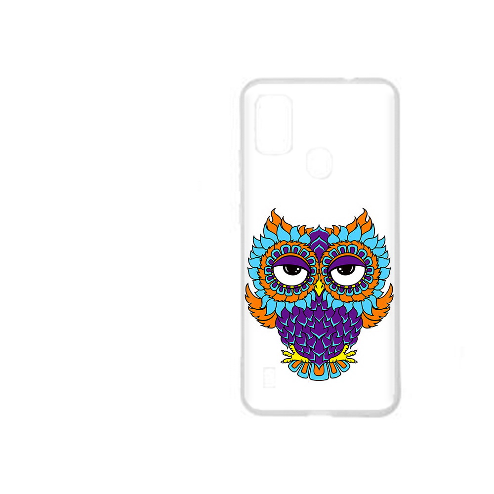Чехол MyPads Tocco для ZTE Blade A51 Цветная сова (PT160198.458.198)