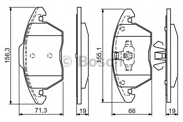 

Комплект тормозных колодок BOSCH 0986424825