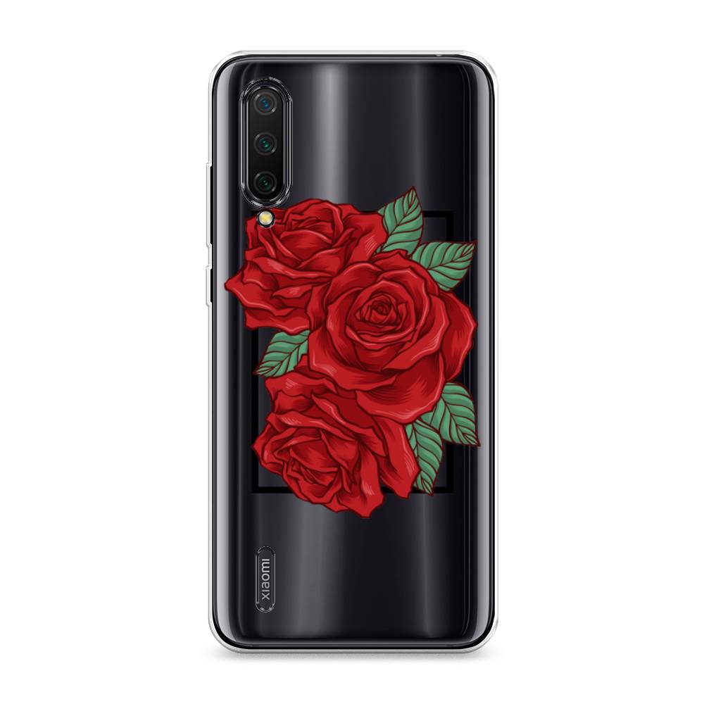

Чехол на Xiaomi Mi A3 Lite "Три алые розы", Красный, 36250-2
