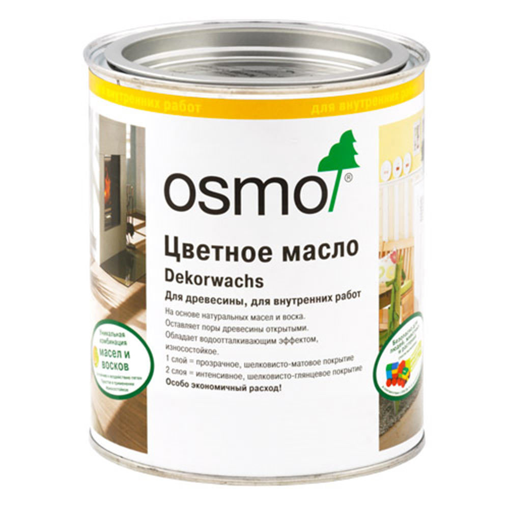 фото Масло для дерева osmo dekorwachs transparente tone 3111 белое матовое 0,75 л