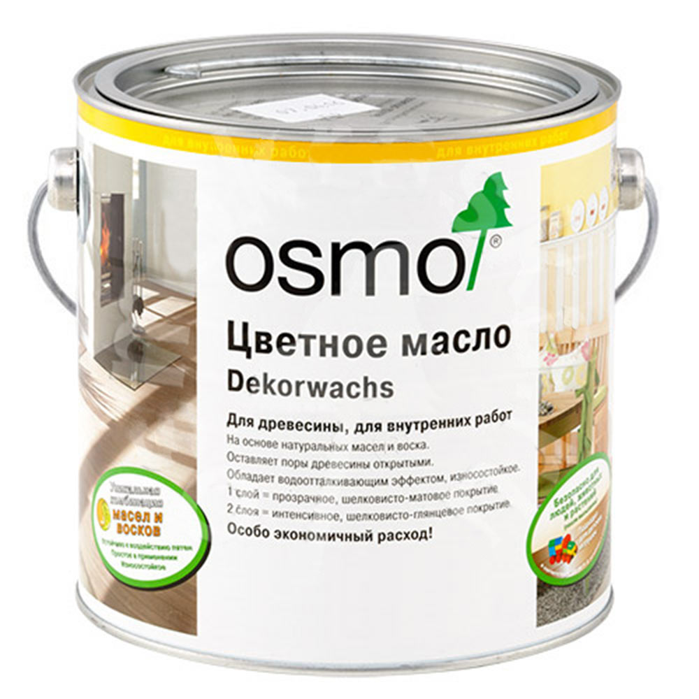 фото Масло для дерева osmo dekorwachs transparente tone 3136 береза матовое 2,5 л