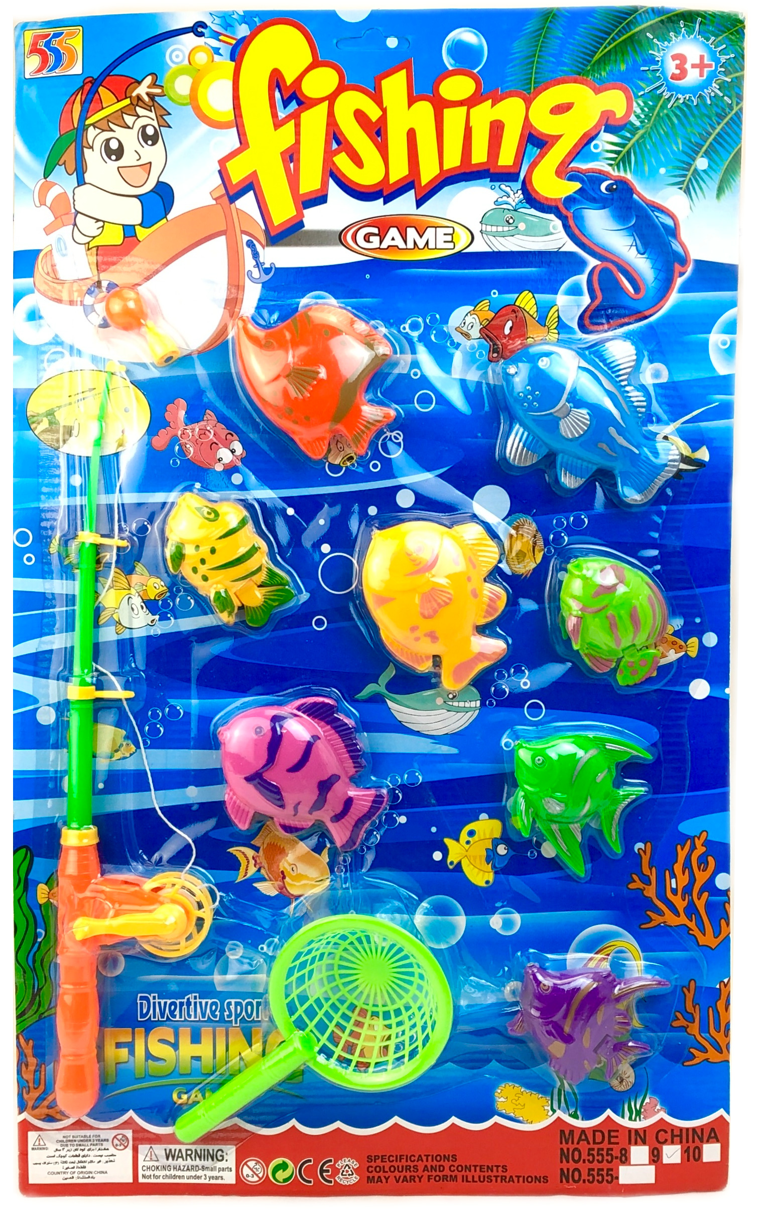 фото Игровой набор для ванной li jia de toys рыбалка fishing, 10 предметов 110632