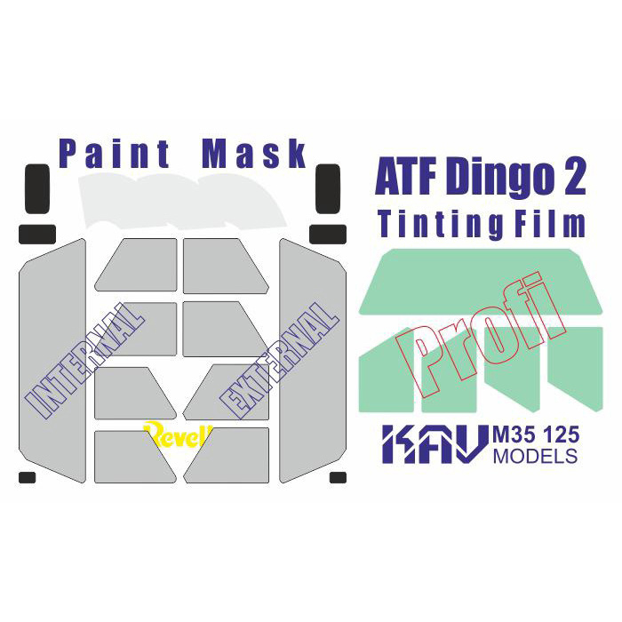 

Окрасочная маска KAV models 1/35 на остекление ATF Dingo 2 Профи Revell M35 125