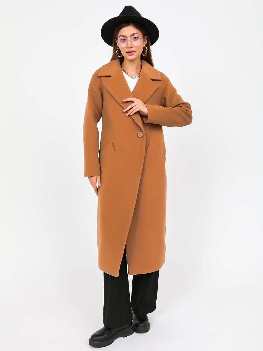 Пальто женское Louren Wilton 624 коричневое 42 RU
