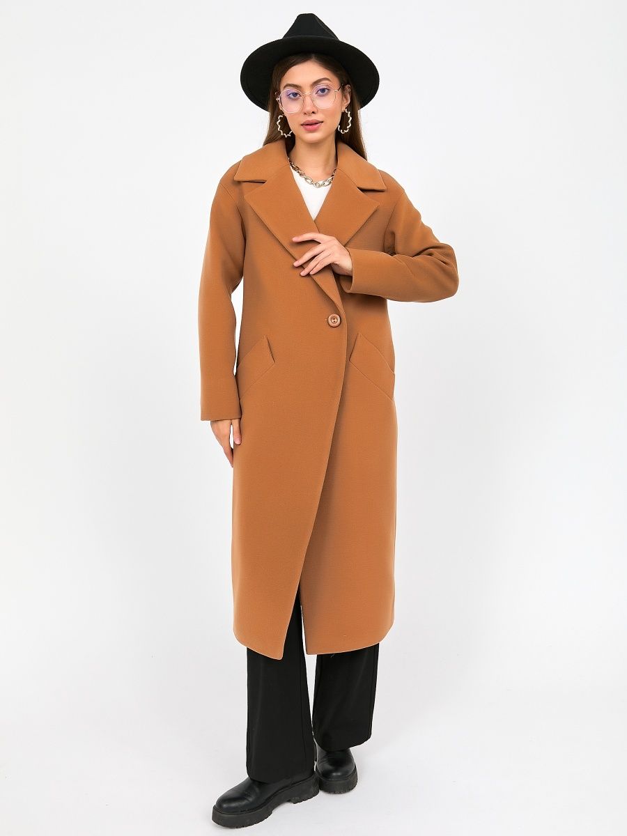 

Пальто женское Louren Wilton 624 золотистое 52 RU, Золотистый, 624