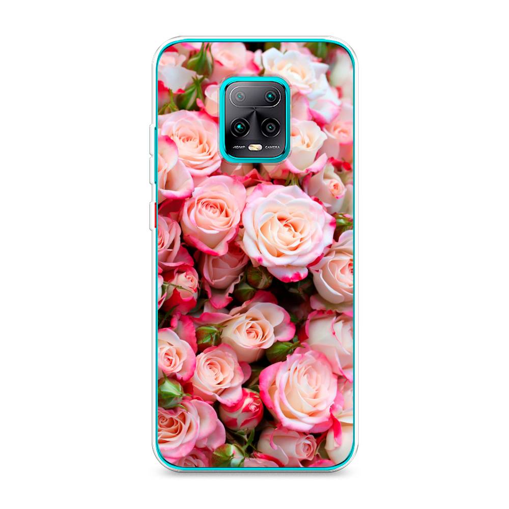 

Чехол на Xiaomi Redmi 10X Pro 5G "Много роз", Розовый, 38650-2