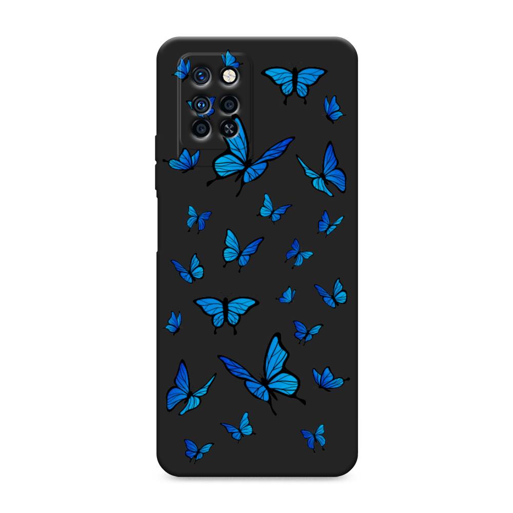 

Чехол Awog на Infinix Note 10 Pro / Инфиникс Нот 10 Про "Синие бабочки", Синий;белый