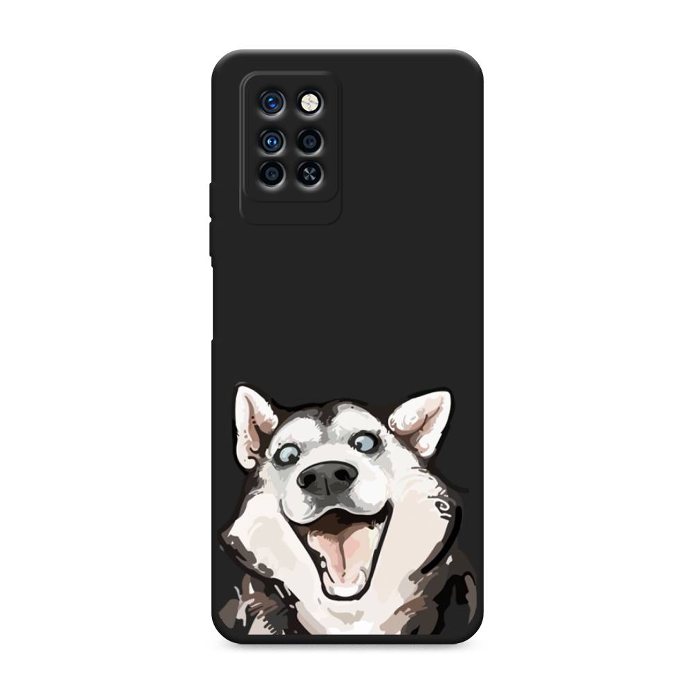 

Чехол Awog на Infinix Note 10 Pro / Инфиникс Нот 10 Про "Радостный хаски", Белый;голубой;черный