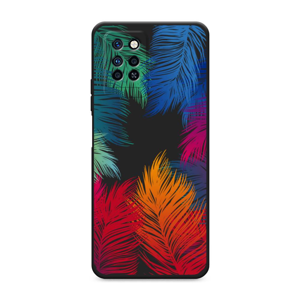 

Чехол Awog на Infinix Note 10 Pro / Инфиникс Нот 10 Про "Рамка из перьев", Красный