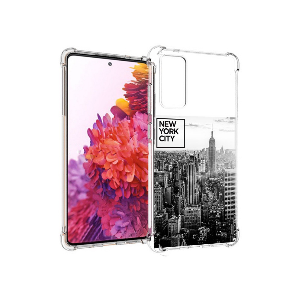 

Чехол MyPads Tocco для Samsung Galaxy S20 FE черно белый ньюерк (PT153647.496.686), Прозрачный, Tocco