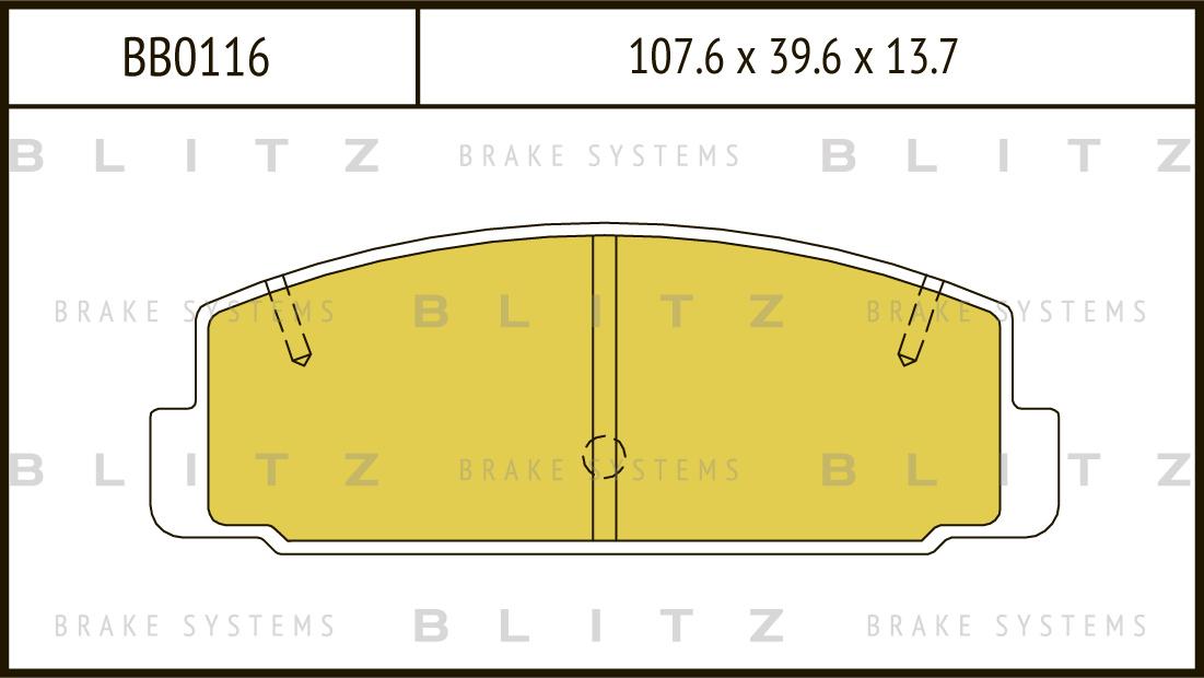 

Колодки Дисковые Задние Маzdа 3231.4-2.0Тd 98-03/6 1.8-2.0D 02> BLITZ bb0116 Вв0116