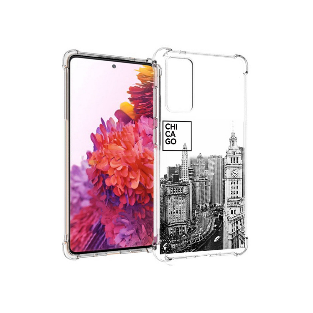 

Чехол MyPads Tocco для Samsung Galaxy S20 FE черно белый чикаго (PT153647.496.689), Прозрачный, Tocco