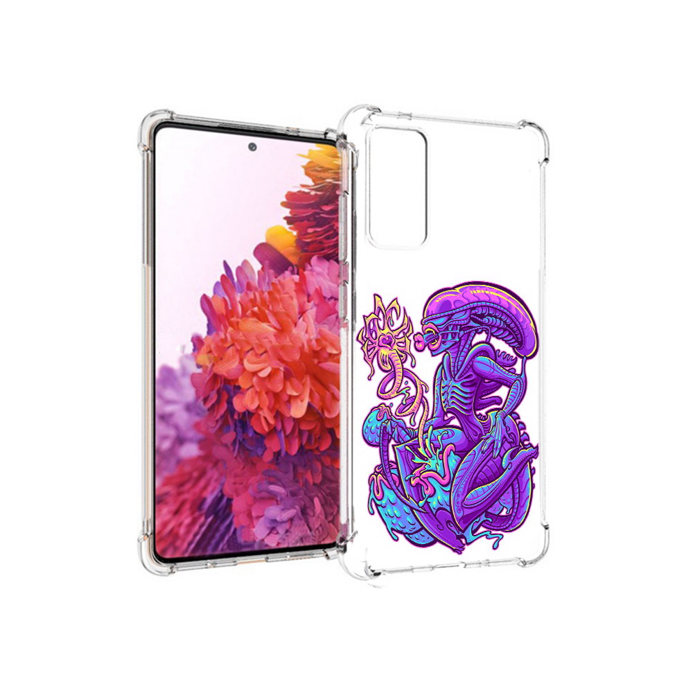 

Чехол MyPads Tocco для Samsung Galaxy S20 FE чужой фиолетовый цвет (PT153647.496.693), Прозрачный, Tocco