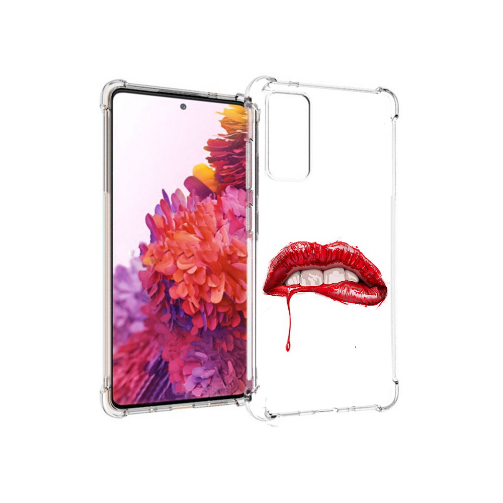 Чехол MyPads Tocco для Samsung Galaxy S20 FE яркие красные губы (PT153647.496.706)