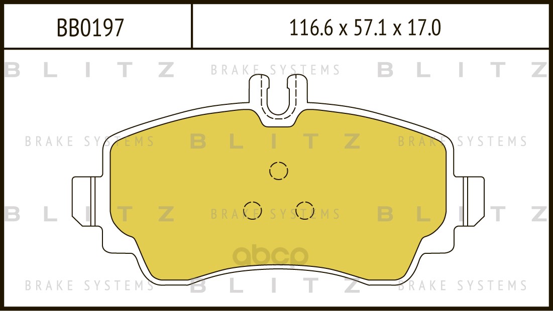 

Тормозные колодки BLITZ передние дисковые BB0197