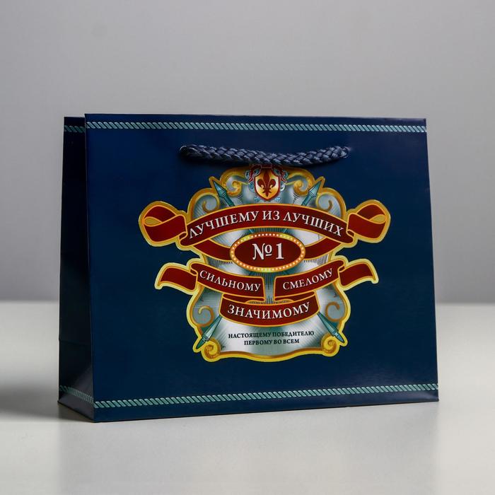 

Пакет ламинированный горизонтальный «Лучшему из лучших», S 15 × 12 × 5.5 см, Коллекция упаковки "Мужская"