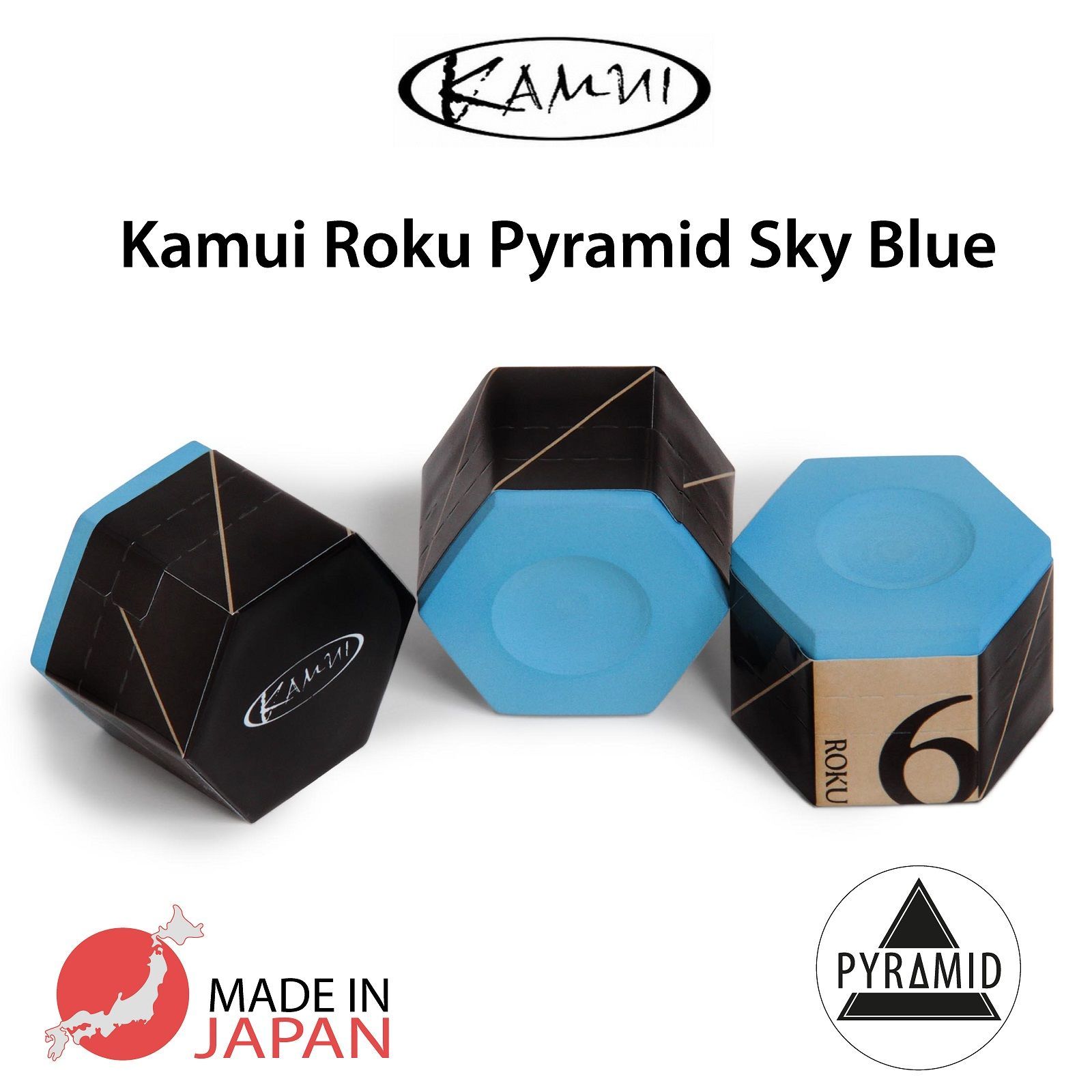 Бильярдный мел Kamui Roku Pyramid Sky Blue 2958₽