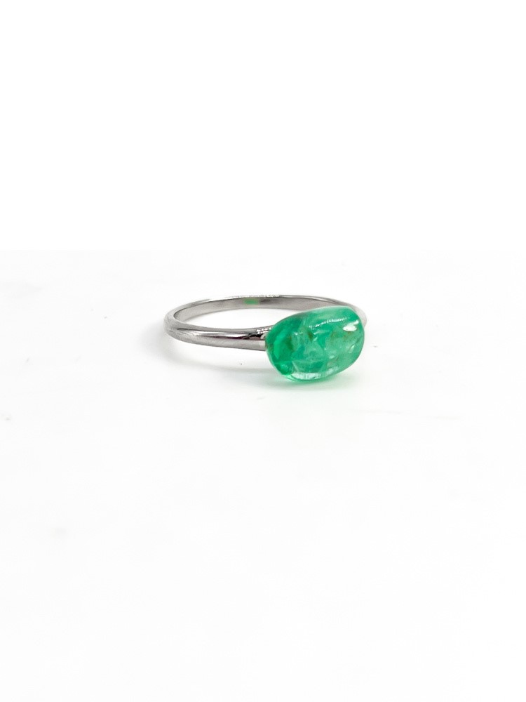 Кольцо из серебра р.18,5 Кристалл мечты 10552713, изумруд
